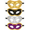 Metallic Venetian Masquerade Eye Mask - Assorted Colours - Each