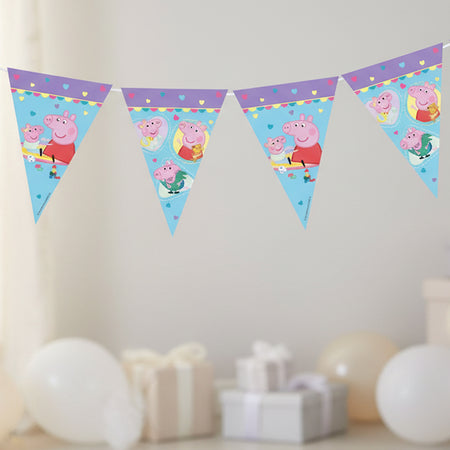 Peppa Pig Triangle Flag Bunting - 2.3m