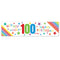 Rainbow 100th Birthday Banner - 120cm x 30cm