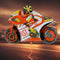Red Motorbike Foil Balloon - 30