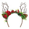 Festive Deer Tiara With Flowers