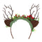 Festive Deer Tiara With Flowers