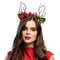 Festive Deer Tiara With Flowers