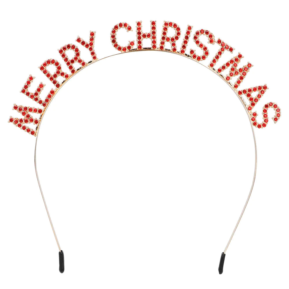 Metal Merry Christmas Tiara Headband