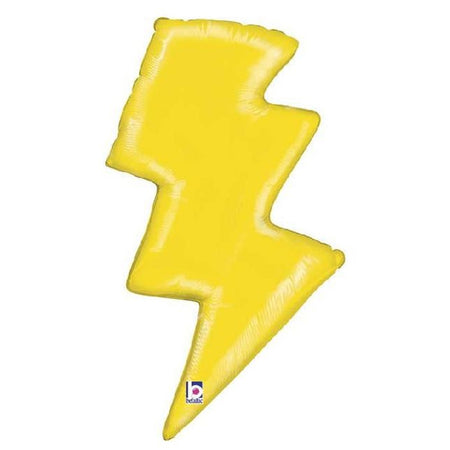 Yellow Lightning Bolt Foil Balloon - 36