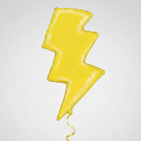 Yellow Lightning Bolt Foil Balloon - 36