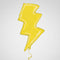 Yellow Lightning Bolt Foil Balloon - 36