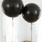 Black Giant Round Latex Balloons - 24