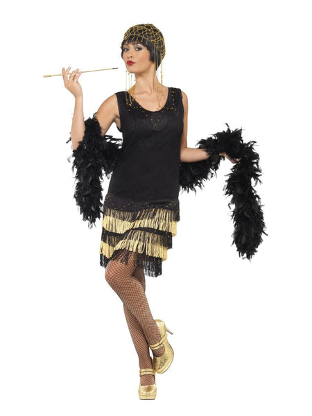 1920'S Fringed Beaded Flapper Costume