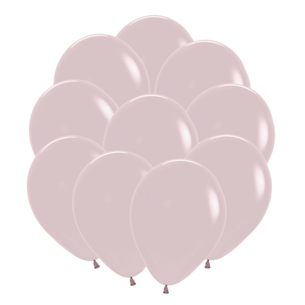 Rose Pink Pastel Dusk Latex Balloons - 12" - Pack of 10