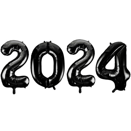 Black foil number balloons deals