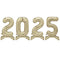 2025 Gold New Year Foil Standing Number Air Fill Balloons - 30
