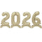 2026 Gold New Year Foil Standing Number Air Fill Balloons - 30