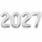 2027 Silver New Year Foil Number Balloons - 34