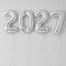 2027 Silver New Year Foil Number Balloons - 34