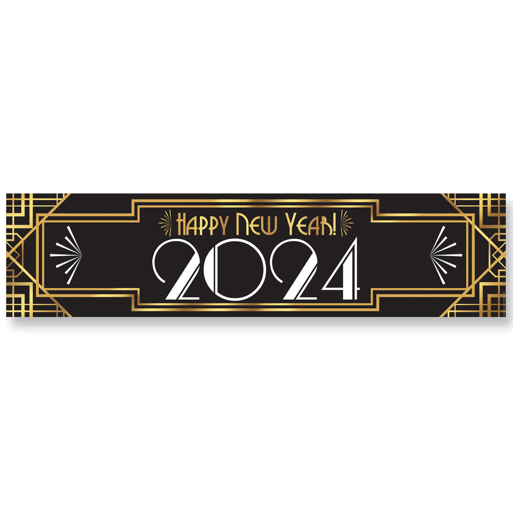 Happy New Year 2024 Banner Decoration - 1.2m