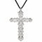 Silver Cross Ornate Pendant Necklace
