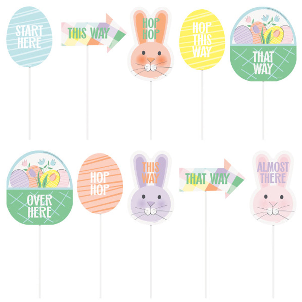 Easter Egg Hunt Clue Signs - Pack of 10