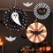 Bats and Boos Halloween Paper Fan Decorations - Pack of 5