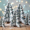 Winter Pine Tree Table Centrepiece Decorations -  32cm - Pack of 6