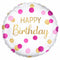 Birthday Pink and Gold Dots Foil Balloon - 18