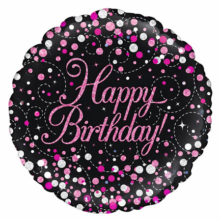 Pink Celebration Happy Birthday Foil Balloon - 18