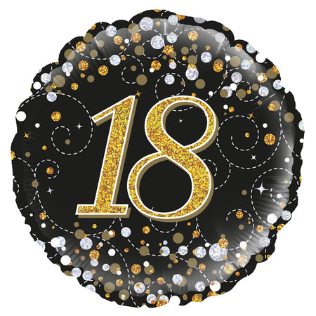 Gold Celebration 18th Birthday Foil Balloon - 18