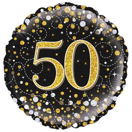Gold Celebration 50th Birthday Foil Balloon - 18