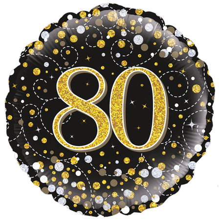 Gold Celebration 80th Birthday Foil Balloon - 18