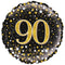 Gold Celebration 90th Birthday Foil Balloon - 18