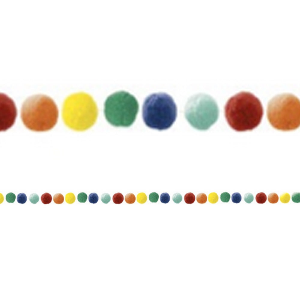 Rainbow Felt Pom Pom Garland - 2.13m