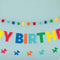 Rainbow Felt Pom Pom Garland - 2.13m