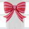 Large Red and Pink Stripe Bow Foil Balloon - 44