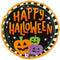 Happy Halloween Stripe Pumpkins Foil Balloon - 18