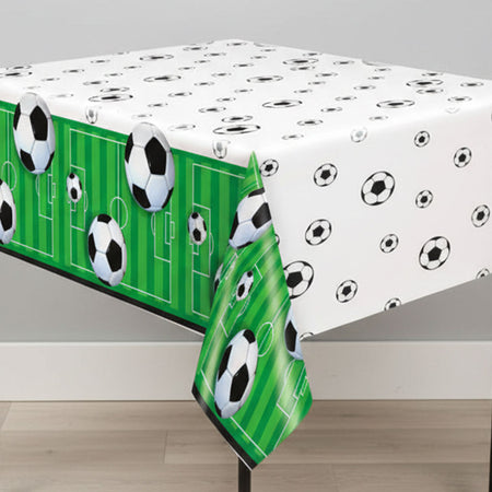 3-D Football Plastic Tablecloth - 2.13m x 1.37m