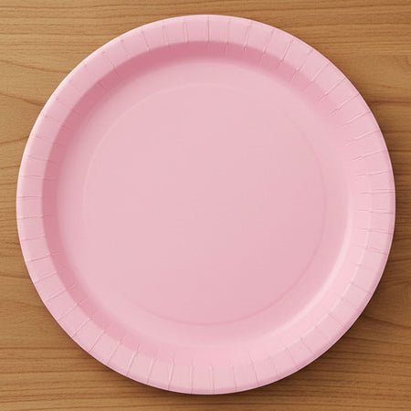 Light Pink Paper Plates - 23cm- Each