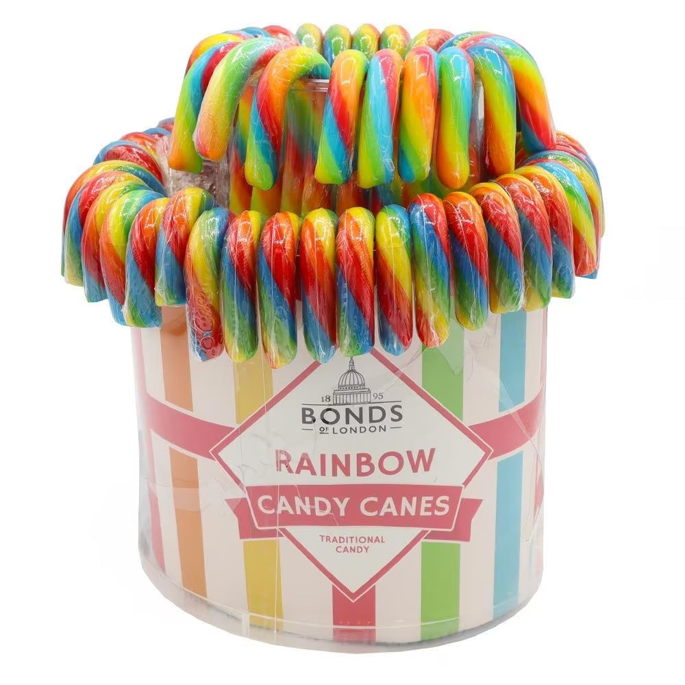 Rainbow Candy Cane Sweet - 20g - Each
