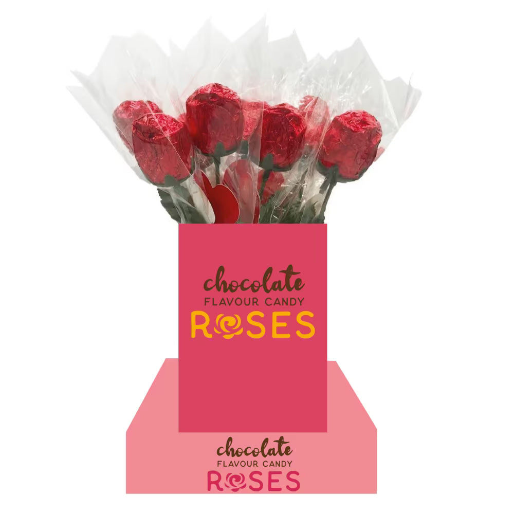 Pack of 12 Chocolate Roses - 18g | Valentine's Day | Party Packs