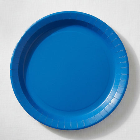 Blue Paper Plates - 23cm - Each