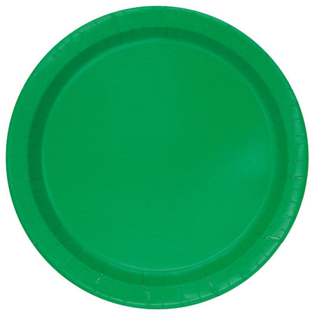 Green Paper Plates - 23cm - Each