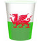Welsh Flag Paper Cups - 266ml - Pack of 8