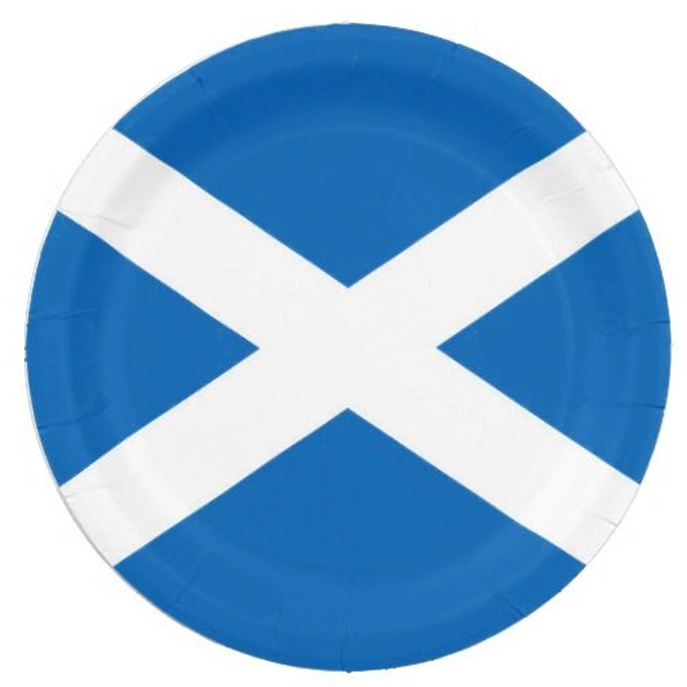 Scottish Flag Paper Plates - 22.8cm - Pack of 6