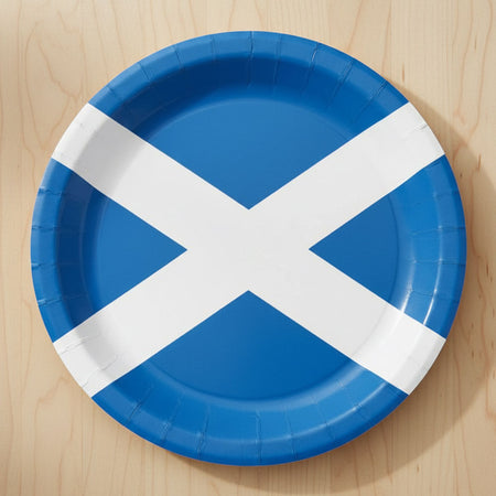 Scottish Flag Paper Plates - 22cm - Pack of 6