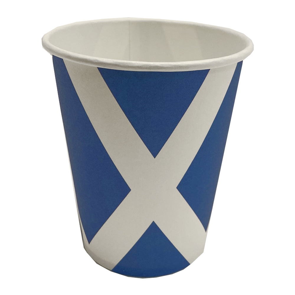 Scottish Flag Paper Cups - 266ml - Pack of 8