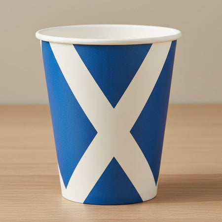Scottish Flag Paper Cups - 266ml - Pack of 8