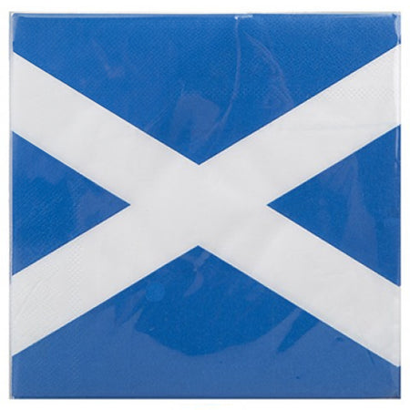 Scottish Flag Napkins - 33cm - Pack of 12