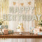 Pearl White Happy Birthday Balloon Bunting - 16
