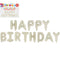 Pearl White Happy Birthday Balloon Bunting - 16