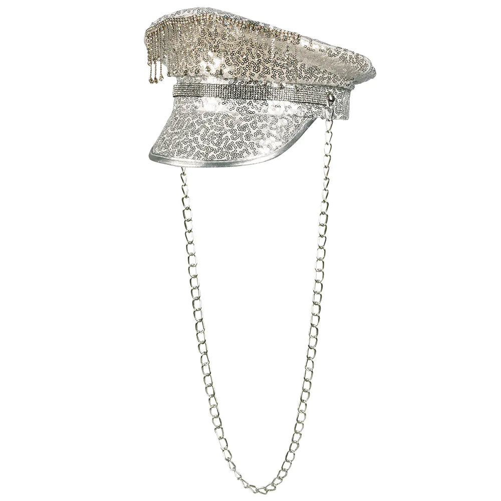 Hen Party Deluxe Sequin Studded Captain's Hat