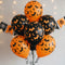 Flying Bats & Moons Orange & Black Latex Balloons - 11